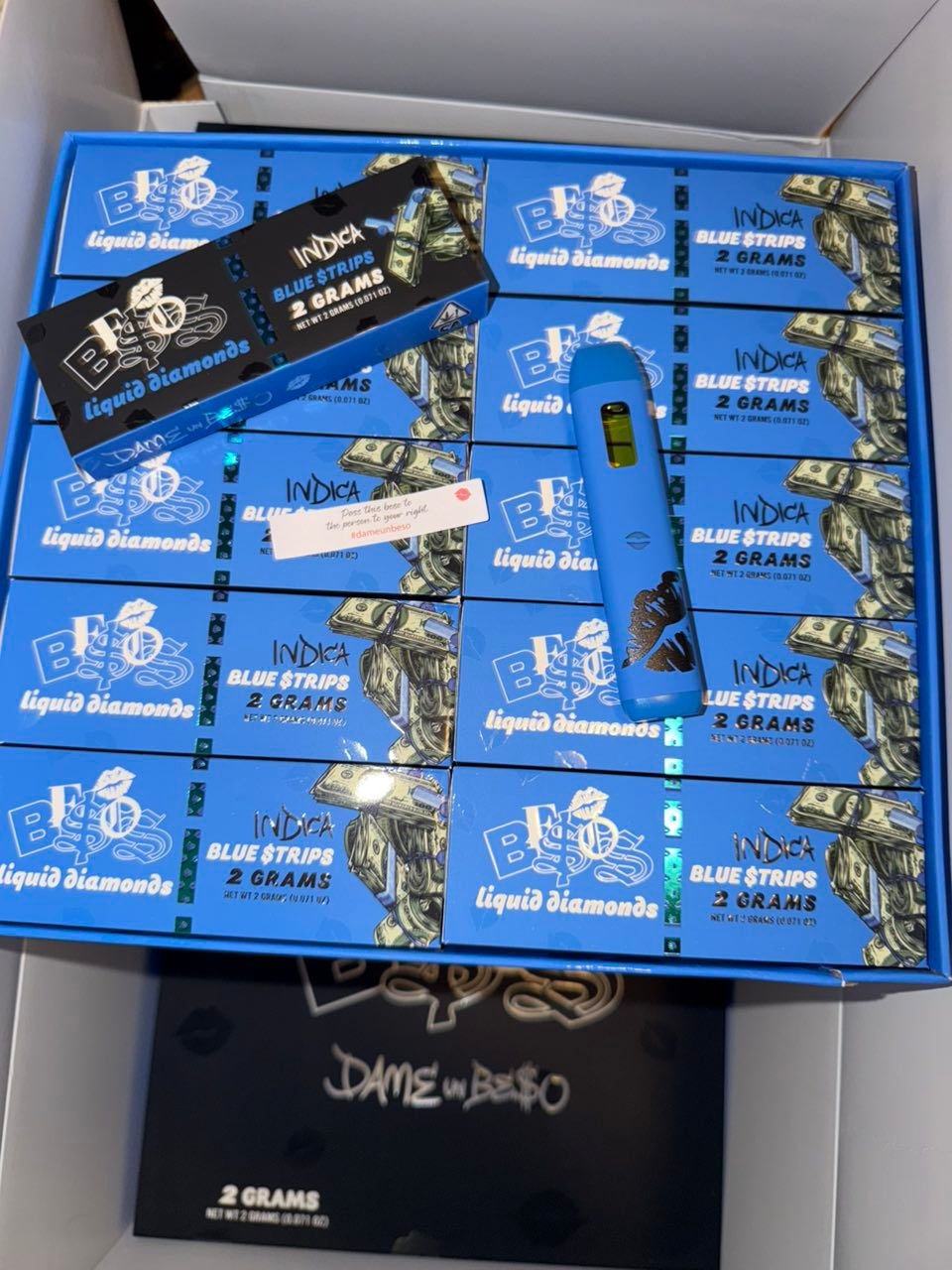 New Blue Besos Strips Disposable 2G X SDL Collab