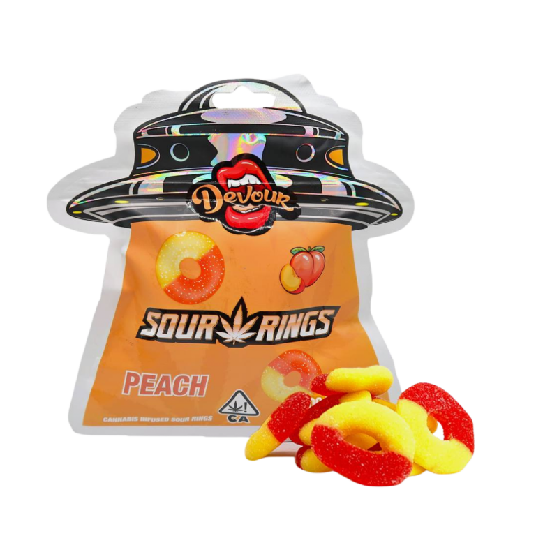 Devour Sour Rings Peach (1500mg THC) Devour Sour Rings Peach (1500mg THC)