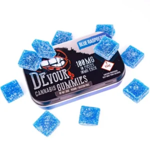 Devour Gummies Blue Raspberry 100mg