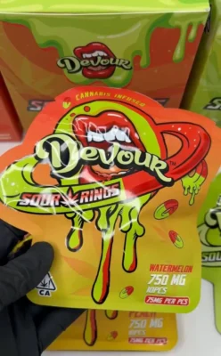 Devour Sour Rings 750mg Cannabis Infused Gummies