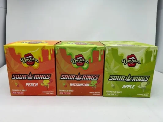 Devour Sour Rings 750mg Cannabis Infused Gummies