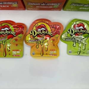 Devour Sour Rings 750mg Cannabis Infused Gummies