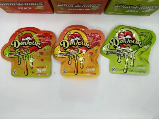 Devour Sour Rings 750mg Cannabis Infused Gummies