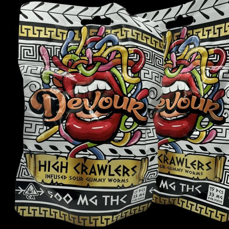 Devour High Crawlers 500mg Infused Sour Gummy Worms Devour High Crawlers 500mg Infused Sour Gummy Worms