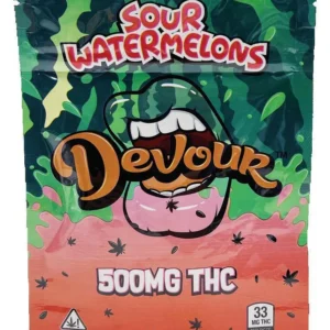 Devour Sour Watermelon 500mg THC Gummies
