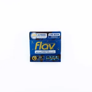FLAV Blueberry Artisan Dark Chocolate Bar – 1200mg Live Resin