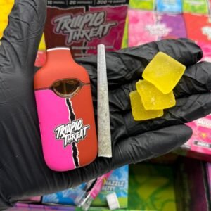 Triio Triiiple Threat Disposable 2G + 1G Pre-Roll + 300 MG gummies