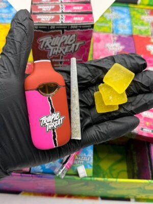 Triio Triiiple Threat Disposable 2G + 1G Pre-Roll + 300 MG gummies