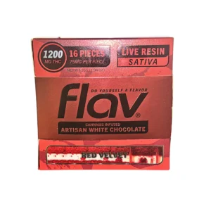 FLAV Red Velvet Chocolate Bar – Live Resin Artisan White 1200mg