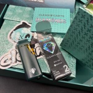 CLEAN CARTS 2G DISPOSABLE TIFFANY BLUE EDITION – LIQUID DIAMONDS + LIVE RESIN