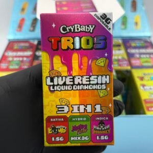 Crybaby Trios 3G Disposable 3 in 1 Liquid Diamonds + Live Resin