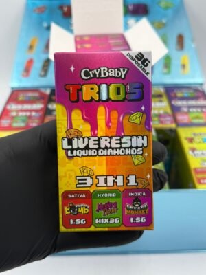 Crybaby Trios 3G Disposable 3 in 1 Liquid Diamonds + Live Resin